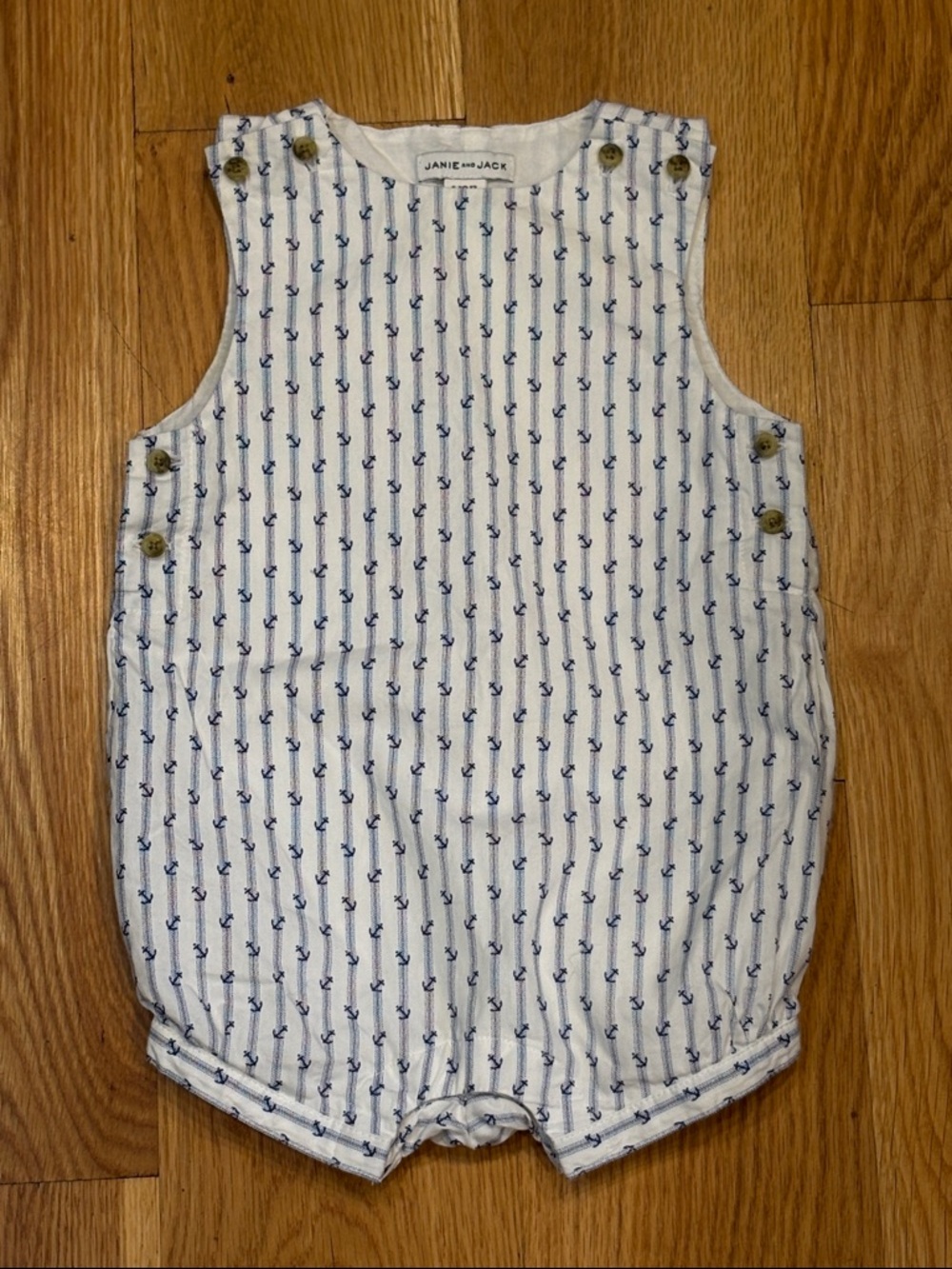 Janie and Jack Anchor Bubble Romper, Size 6 to 12 Months